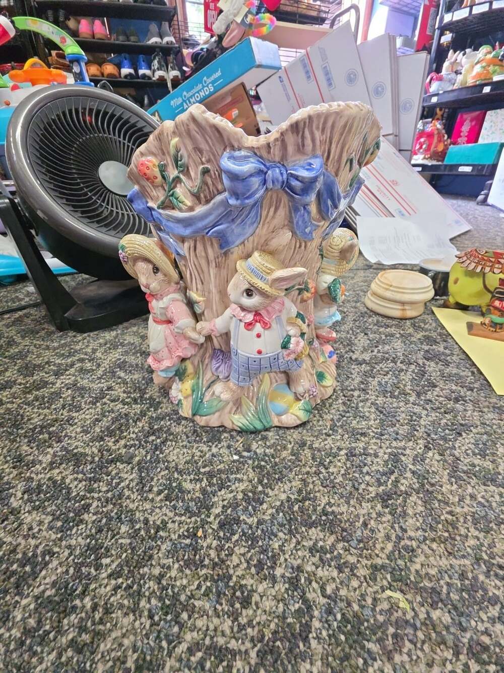 Fitz And Floyd Bunny Hollow Easter Vase Planter